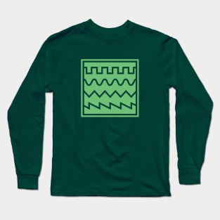 Synthesizer Waveforms Green Long Sleeve T-Shirt